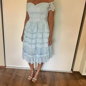 Midi lace dress/wedding guest/formal dress